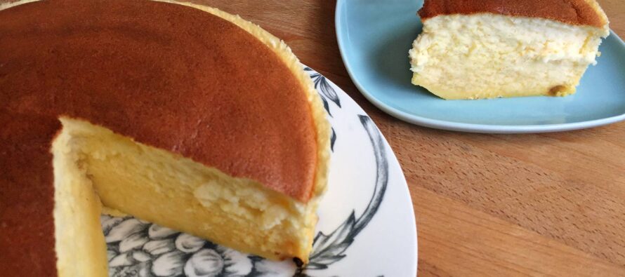 Tarta de queso esponjosa y con poco azúcar