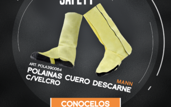 Polainas de cuero para descarne con velcro