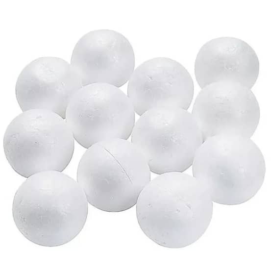 esferas de telgopor de distintos tamanos para artistica, manualidades y cotillon en merceria del litoral, merceria mayorista rosario