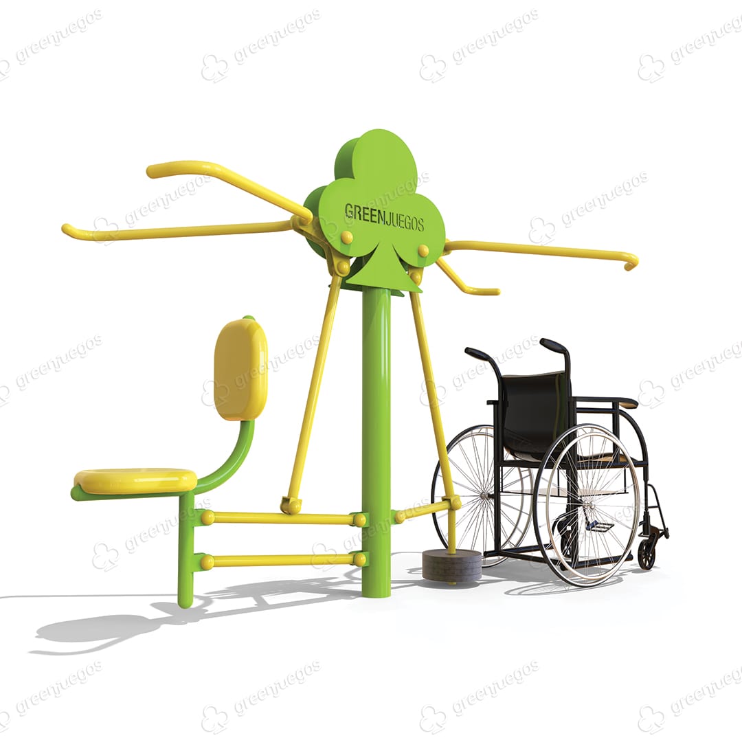 equipamiento para la tercera edad instalado en espacio publico con gimnasios a cielo abierto para ejercicio y recreacion