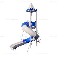 Tobogan acuatico espiral reforzado fabricado por Plasticos Rotomundo para parques acuaticos, clubes y espacios recreativos de verano