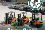 Autoelevadores Toyota con financiación del Banco Nación: impulso a la logística. Fotografía editorial relacionada con autoelevadores Toyota financiación Banco Nación. publicada en