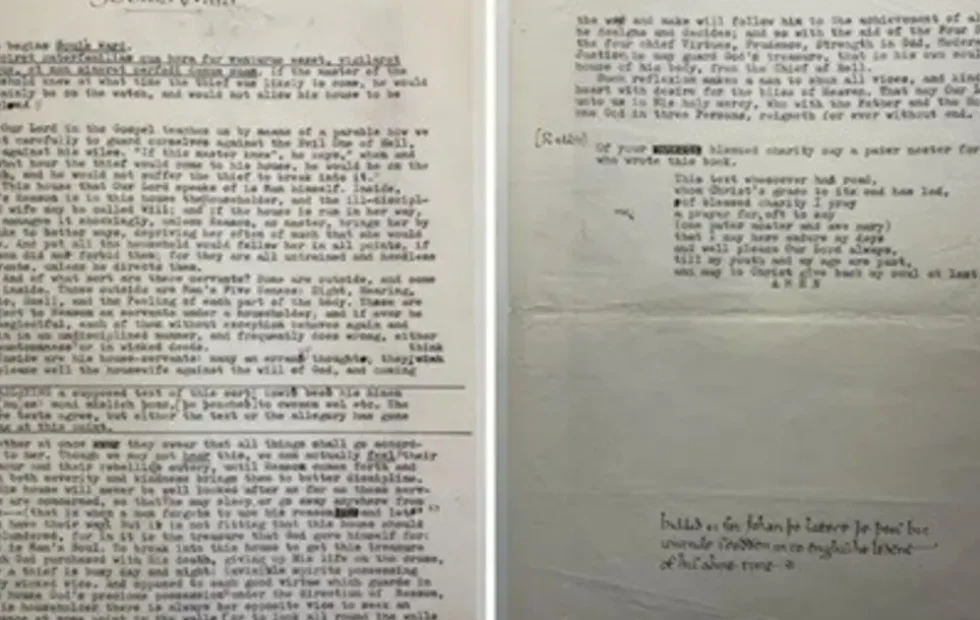 Hallan una traducción inédita de Tolkien en Oxford. Imagen destacada sobre traducción inédita de Tolkien. publicada en Novedades Web