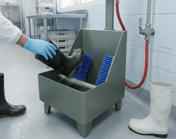 Lava botas industrial: la clave para garantizar la inocuidad alimentaria. Imagen destacada sobre lava botas industrial. publicada en Novedades Web