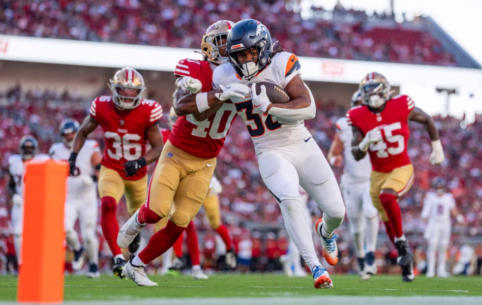 Broncos vs. 49ers: horario y dónde ver en vivo la Semana 4 de la NFL. Imagen destacada sobre Broncos vs. 49ers. publicada en Novedades Web