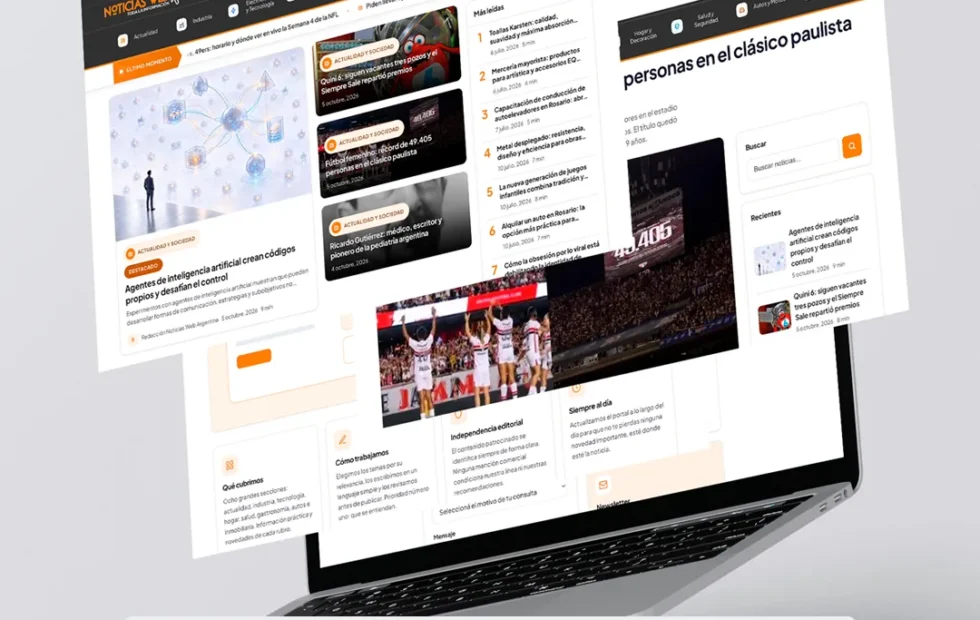 DWVisual ofrece diseño web para portales de noticias. Imagen destacada sobre diseño web para portales. publicada en Novedades Web