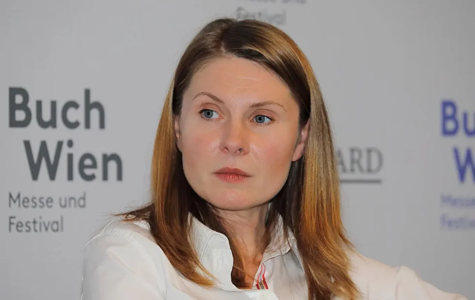 Tatiana Țîbuleac durante la feria Buch Wien de 2023.