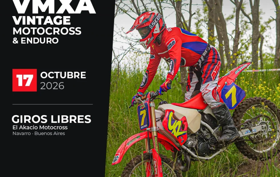 VMXA Navarro 2026 reunió motos vintage y dos circuitos en Buenos Aires. Imagen destacada sobre VMXA Navarro 2026. publicada en Novedades Web